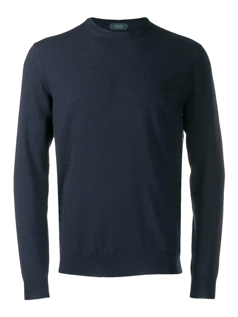 Girocollo in misto lana Blu