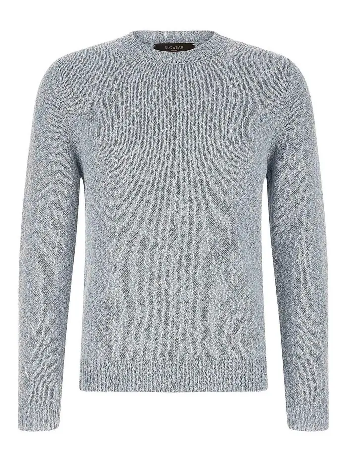 Zanone Maglione in filato bicolore Azzurro