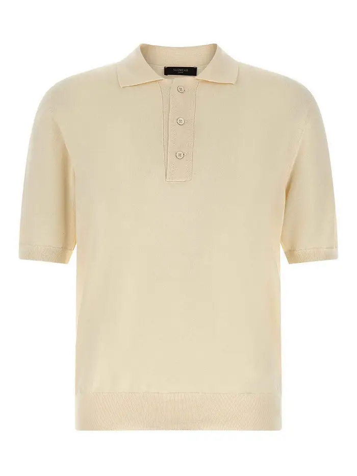 Zanone Polo in maglia di cotone Beige