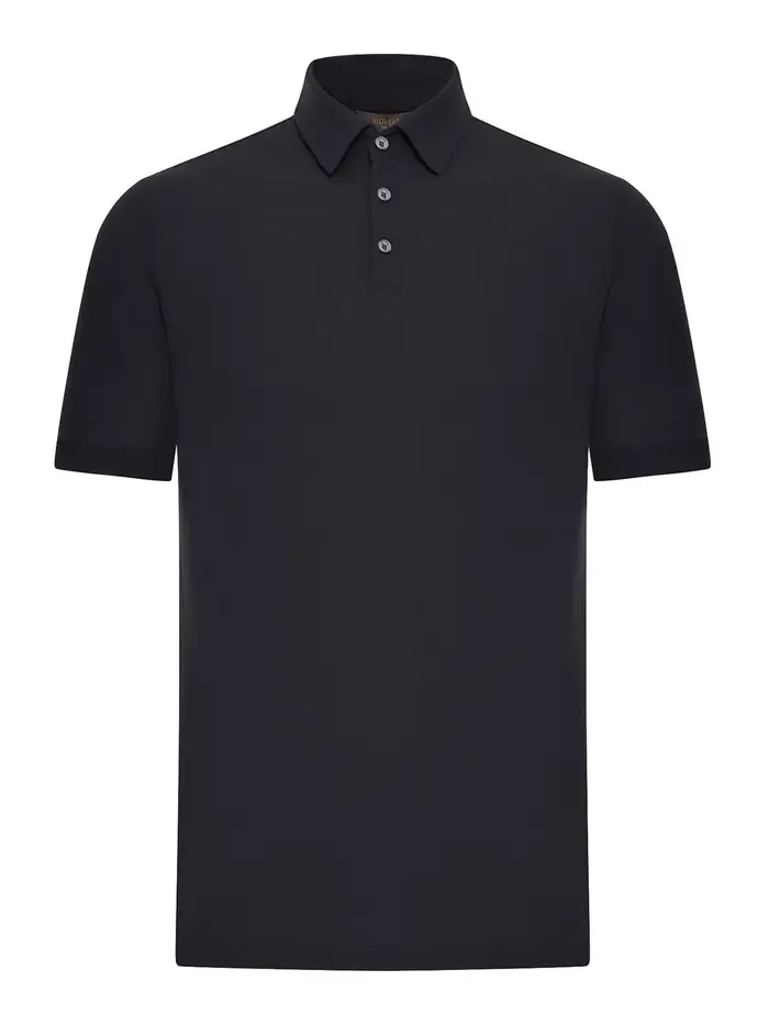 Zanone Polo Slim Fit In Cotone Ghiaccio Nero