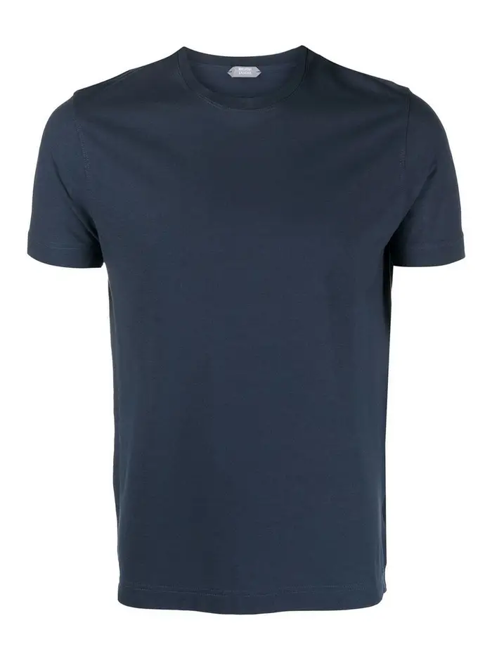 Zanone T-shirt girocollo in cotone Blu