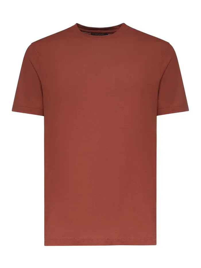 Zanone T-shirt in cotone Marrone Chiaro