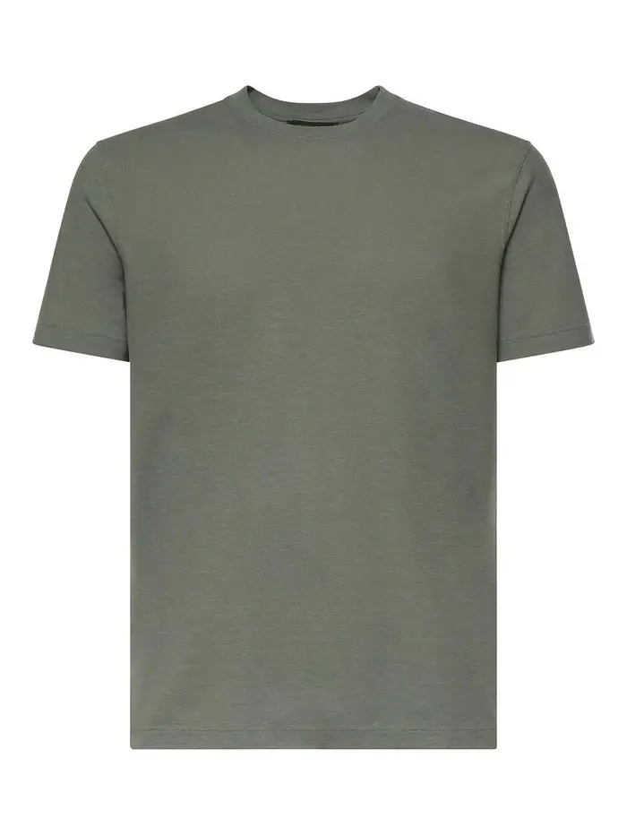 Zanone T-shirt in cotone Verde Scuro