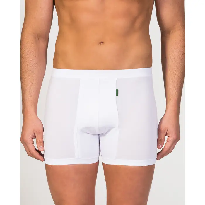 Boxer Zd - Zero Defects Boxer con apertura uomo cotone egiziano Bianco