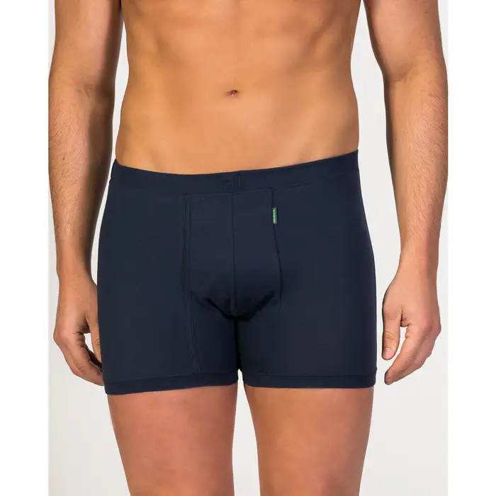 Boxer Zd - Zero Defects Boxer con apertura uomo cotone egiziano Blu