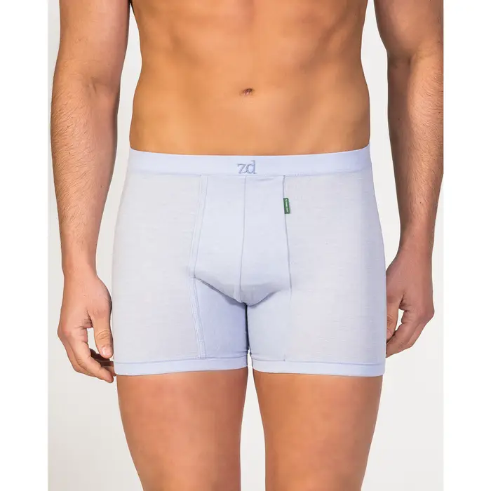 Boxer Zd - Zero Defects Boxer con apertura uomo cotone egiziano Blu