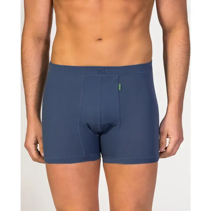 Boxer Zd - Zero Defects Boxer con apertura uomo cotone egiziano Blu