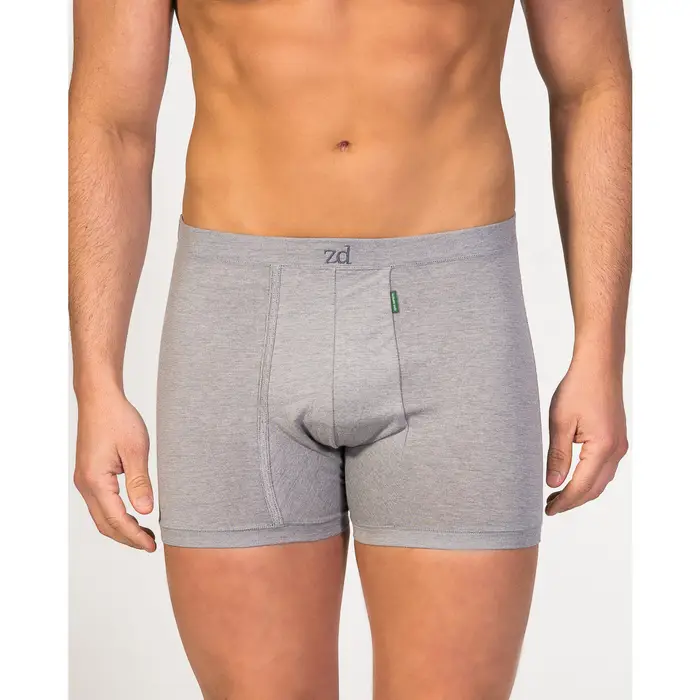 Boxer Zd - Zero Defects Boxer con apertura uomo cotone egiziano Grigio