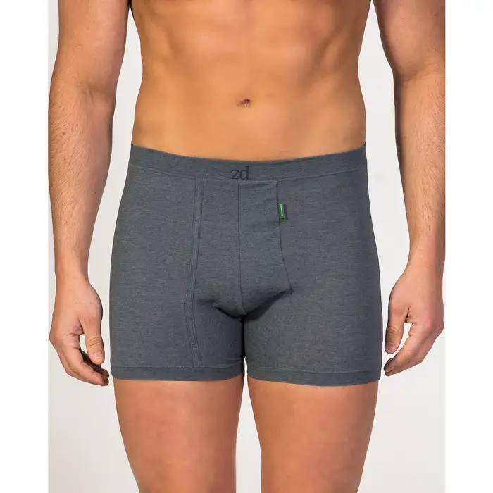 Boxer Zd - Zero Defects Boxer con apertura uomo cotone egiziano Grigio
