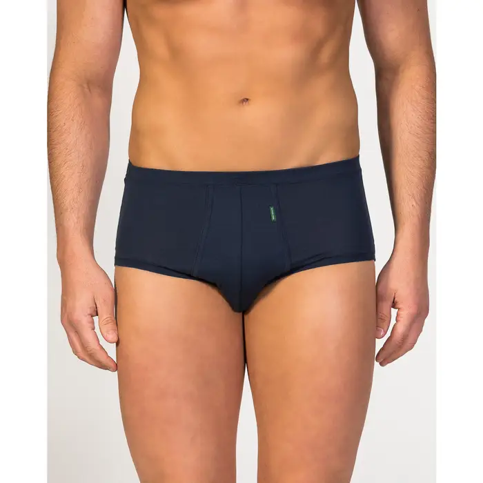 Boxer Zd - Zero Defects Slip aperto uomo cotone egiziano Blu