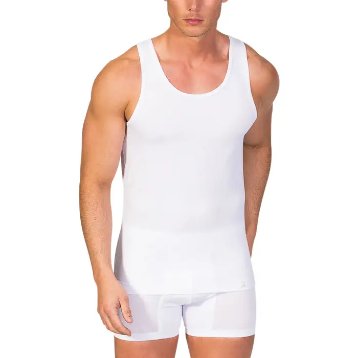 Maglietta intima Zd - Zero Defects Canottiera uomo cotone egiziano Bianco