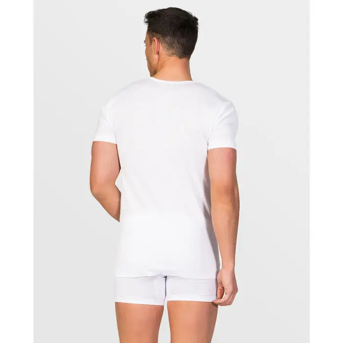 Maglietta intima Zd - Zero Defects Maglietta intima girocollo uomo filo di Scozia Bianco