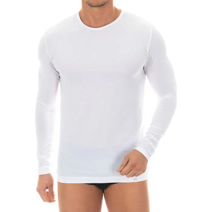 Maglietta intima Zd - Zero Defects Maglietta intima manica lunga uomo cotone egiziano Bianco