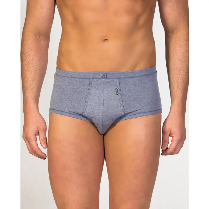 Slip Zd - Zero Defects Slip aperto uomo cotone egiziano Blu