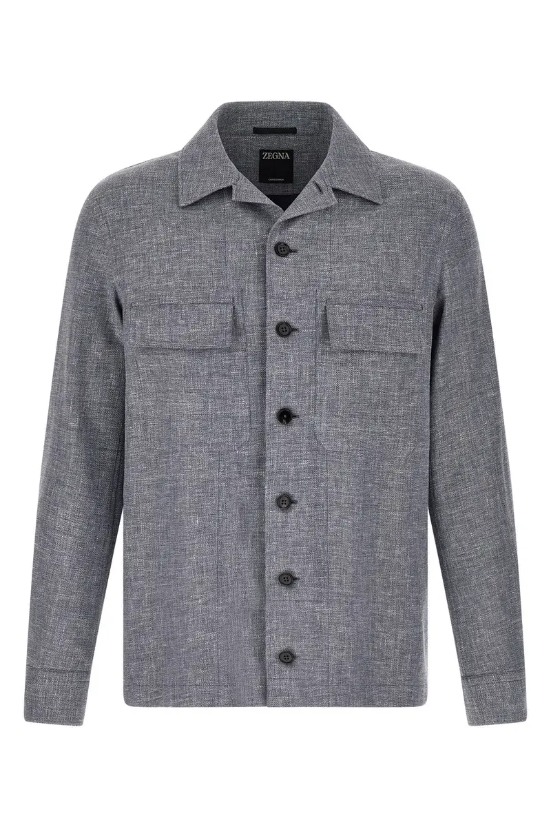 ZEGNA Overshirt Crossover Blu