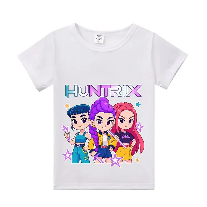 zengyanqin01 T-shirt Kpop Cacciatori di Demoni Bambini Huntrix Saja Ragazzi Film Manica Corta Carino Derpy Rumi Jinu Top Abbigliamento