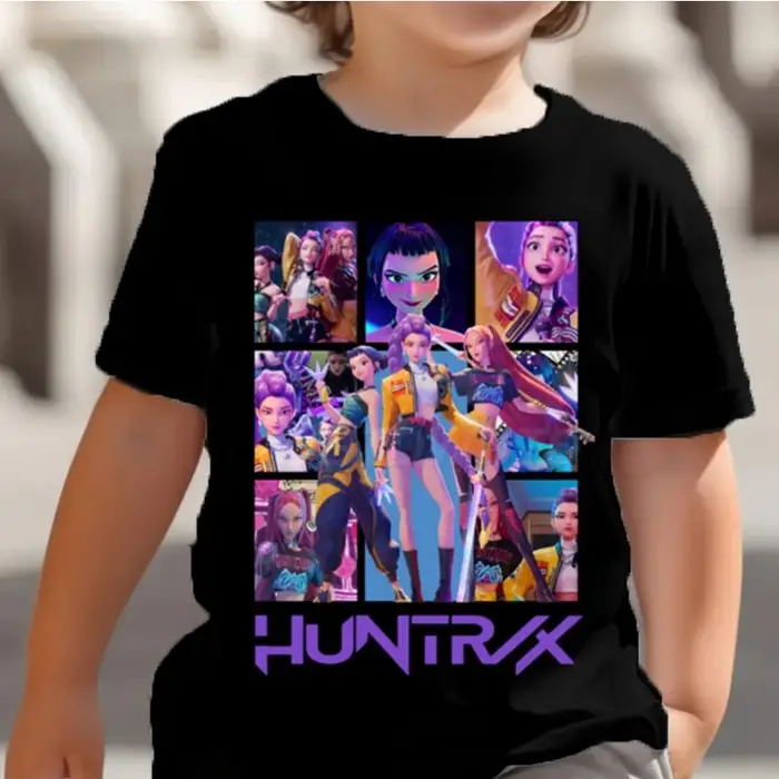 zengyanqin02 KPop Cacciatori di Demoni Saja Ragazzi Magliette Bambini Bambina Ragazzo Cartone Animato Manica Corta Top 2025 Maglietta per