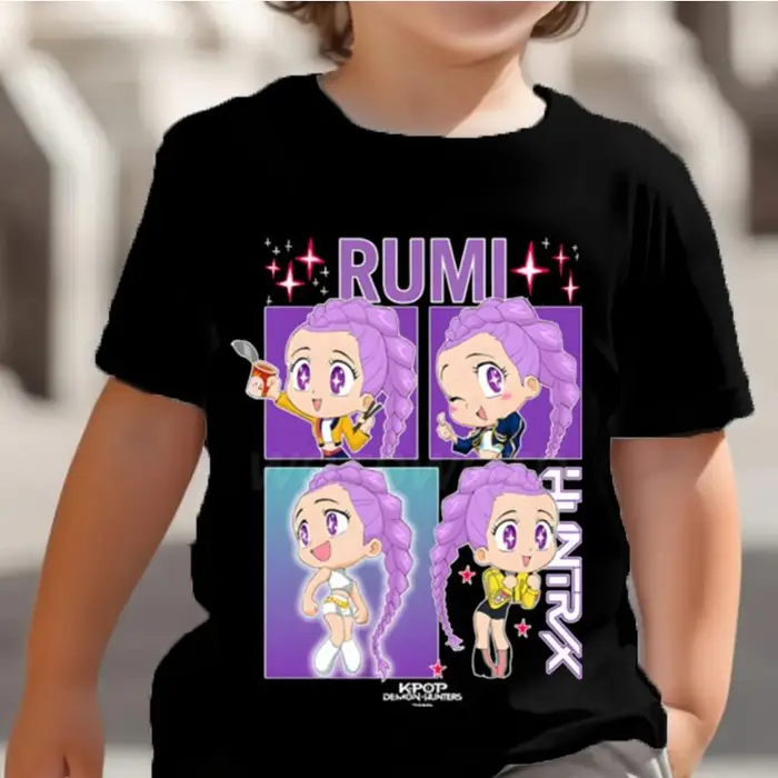 zengyanqin02 KPop Cacciatori di Demoni Saja Ragazzi Magliette Bambini Bambina Ragazzo Cartone Animato Manica Corta Top 2025 Maglietta per miniatura 5