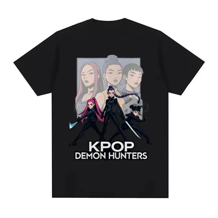 zengyanqin02 Maglietta Bambino KPop Stampa Demon Hunters Moda Casual Top 2025 Film Girocollo Ragazze Ragazzi T-shirt Cartoni Animati Estiva
