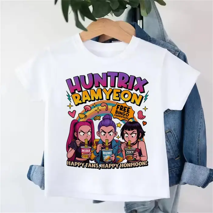 zengyanqin02 Maglietta Derpy Tiger Kpop Demon Hunters per Bambini Bambina Bambino Maglietta Carino Tigre Cartone Animato Vestiti 2025