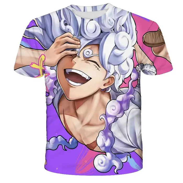 zengyanqin02 T-shirt One Piece Luffy Ragazze Bambini Manica Corta Magliette Stampate Bambini Magliette Magliette Abbigliamento Casual da