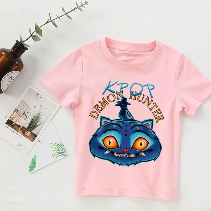 zengyanqin02 Vestiti per Bambino Bambina KPop Demon Hunters 2025 Regalo per Fan del Film Maglietta Estiva Top Stampa Cartone Animato