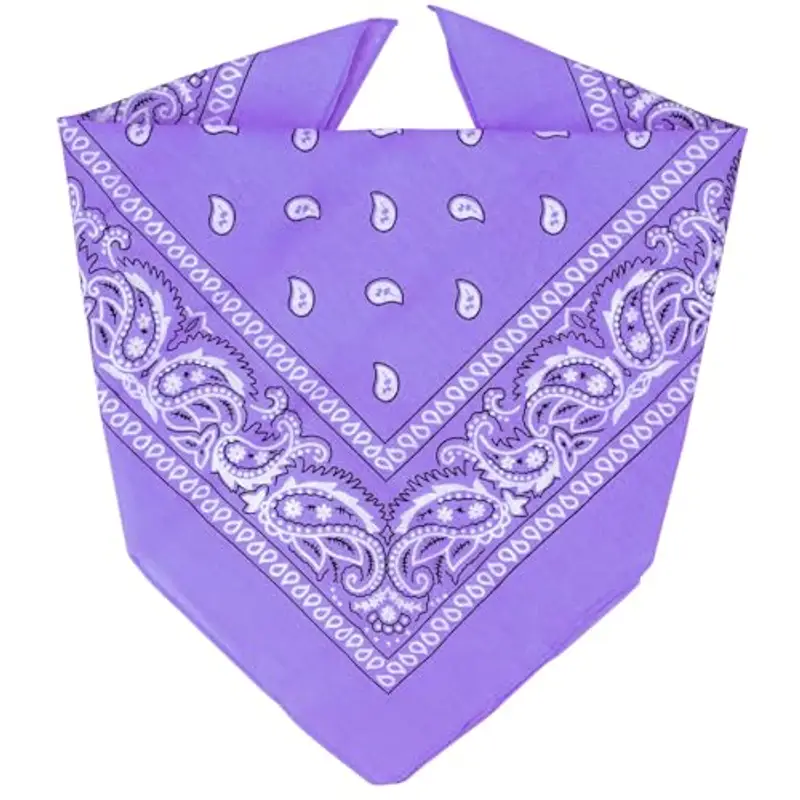 ZENO Bandana Lavanda – 100% Cotone & Fibre Naturali – Foulard Lavanda Senza Poliestere – Alta Qualità, Morbida