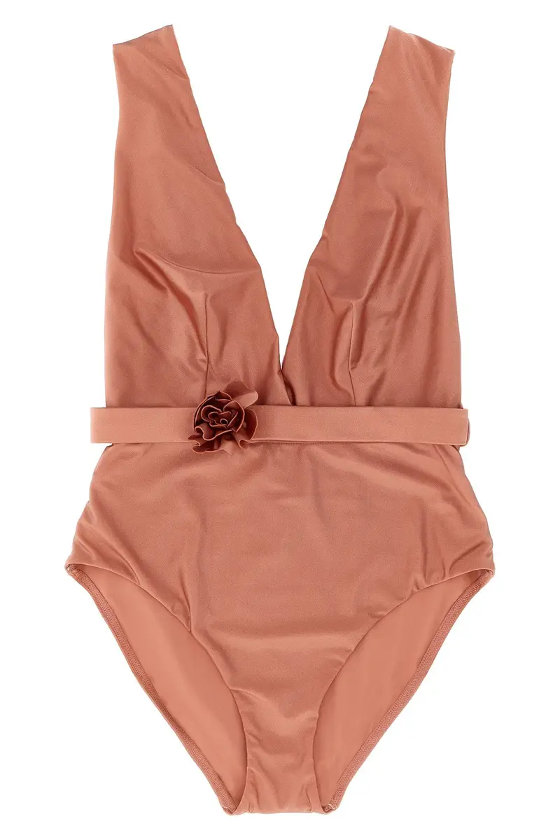 ZIMMERMANN Costume Intero 'Lucky Plunge Flower' Rosa