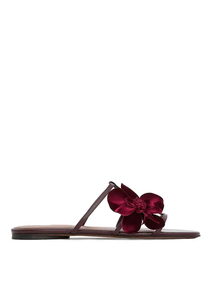 Zimmermann Sandali piatti in pelle orchidea Rosso