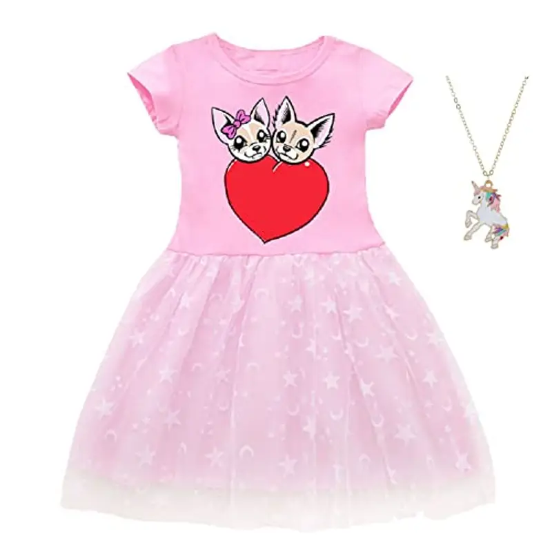 ZKomoL Youtuber Bambina Abbigliamento Vestito Bambina Vestitome Maglietta Bambina