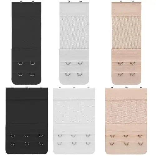 ZPW Confezione da 6 Estensori per Reggiseno, Estensori Elastici per Reggiseno, Comoda Estensione Elastica per Reggiseno