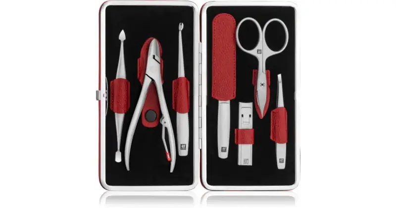 Zwilling Twinox Red Set per manicure 7 pezzi